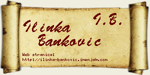 Ilinka Banković vizit kartica